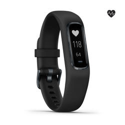 Bracelet d'activité Vivosmart 4 avec cardio au poignet Noir/gris