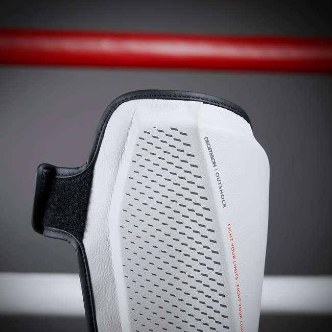 OUTSHOCK 500 Ergo Boxing Shin Guard Grey Decathlon