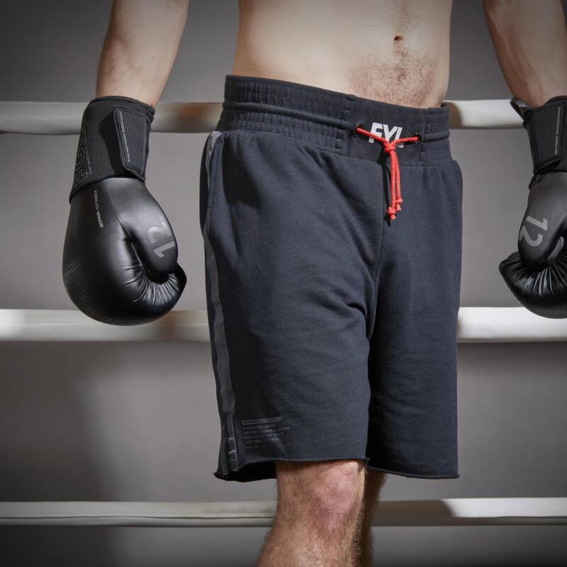 Short pantalon corto de boxeo hombre Outshock 500 gris