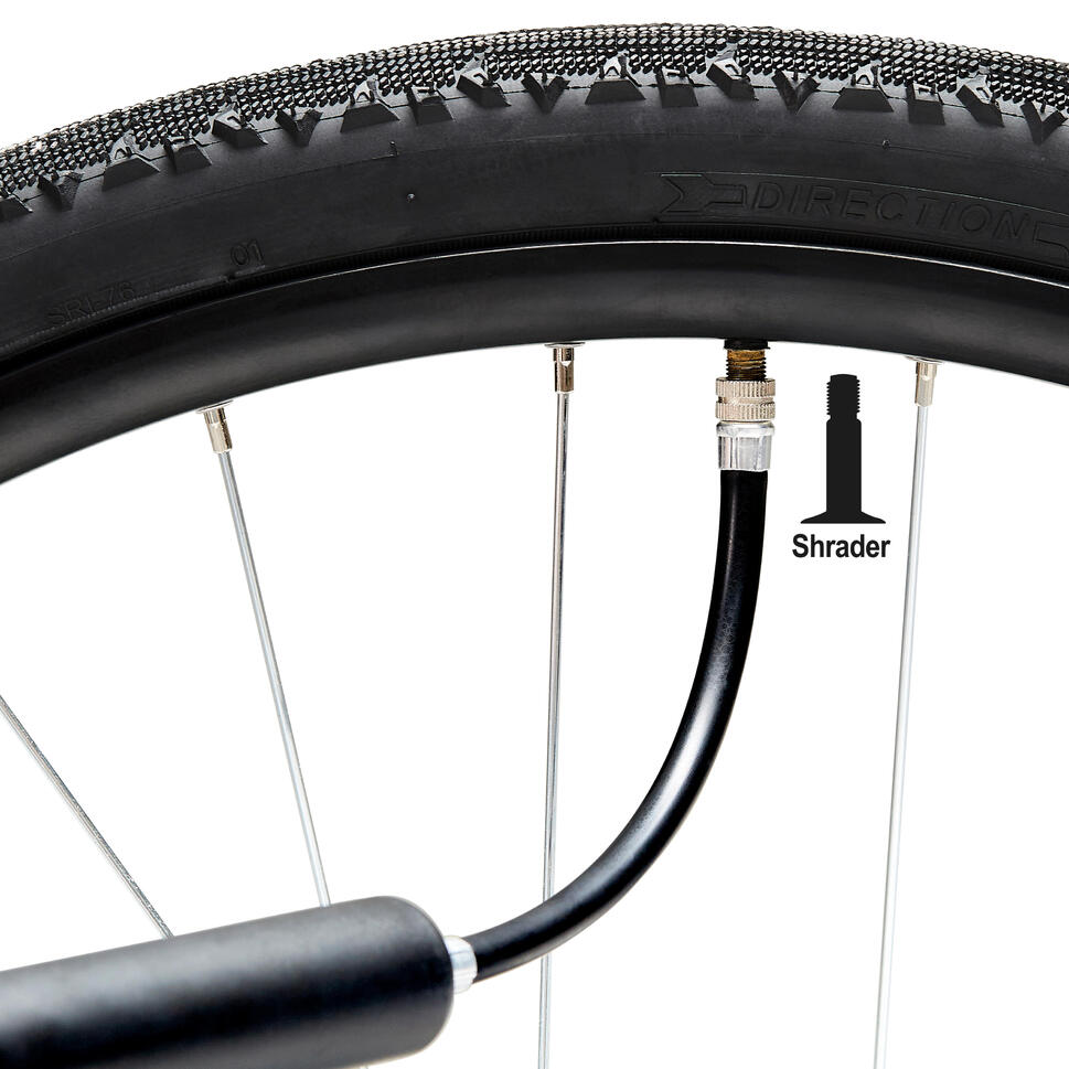 POMPSLANG VOOR FIETS MET ADAPTERS PRESTA SCHRADER RIVERSIDE