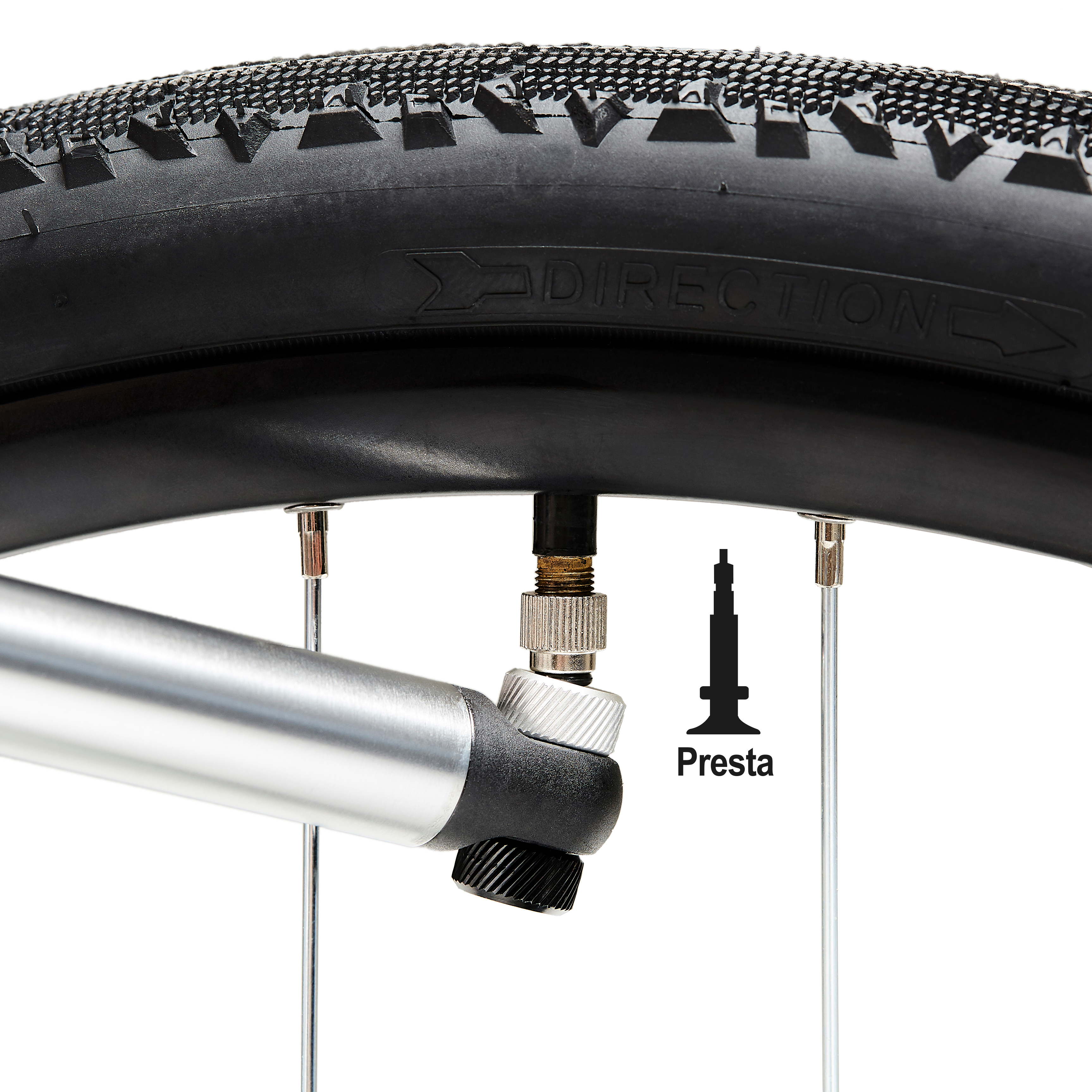 Raccord flexible de pompe à vélo 160mm pour valve Presta - Maxi pièces vélo