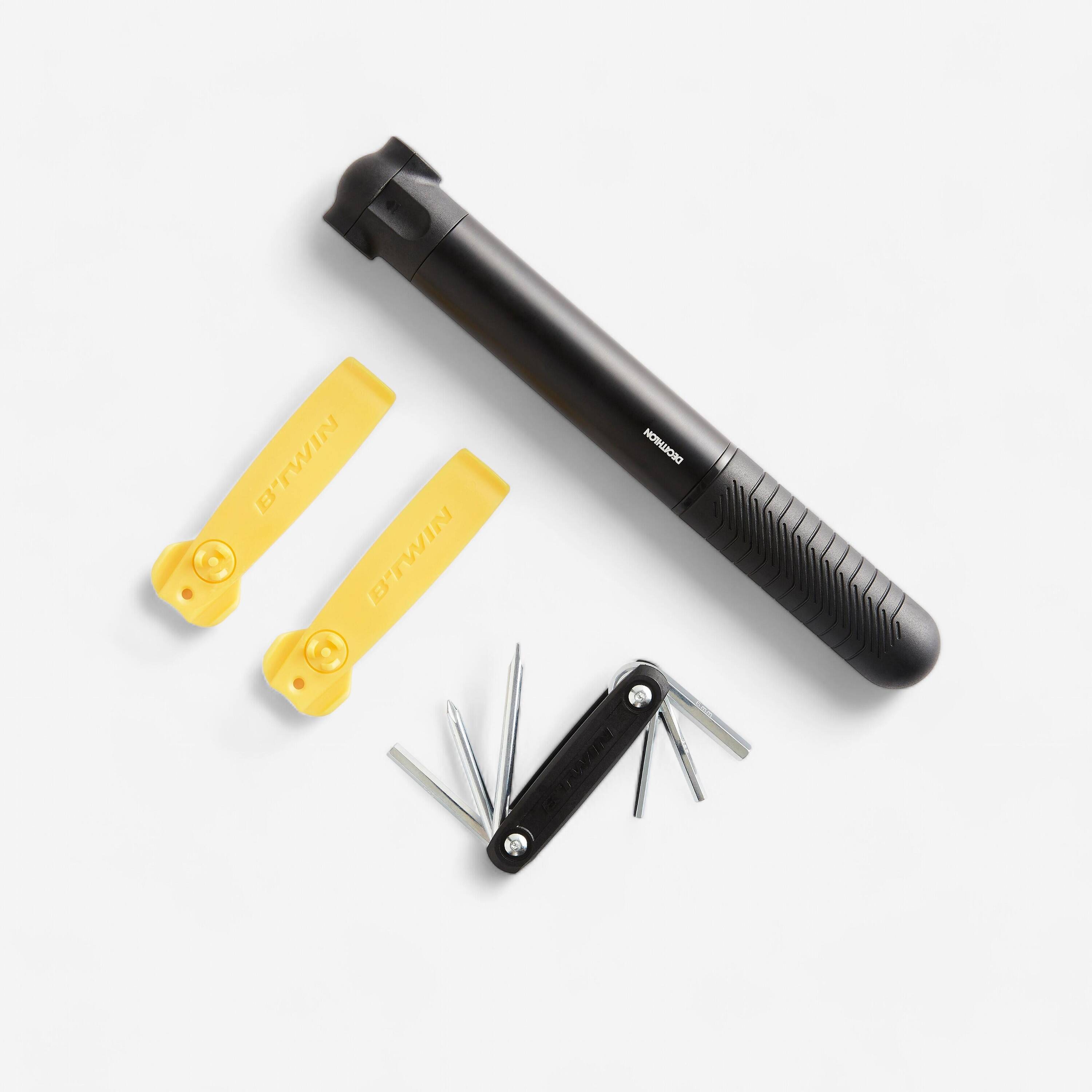 Cycling Essential Kit (Pump, Tyre Lever and Multi-Tool ) -  1