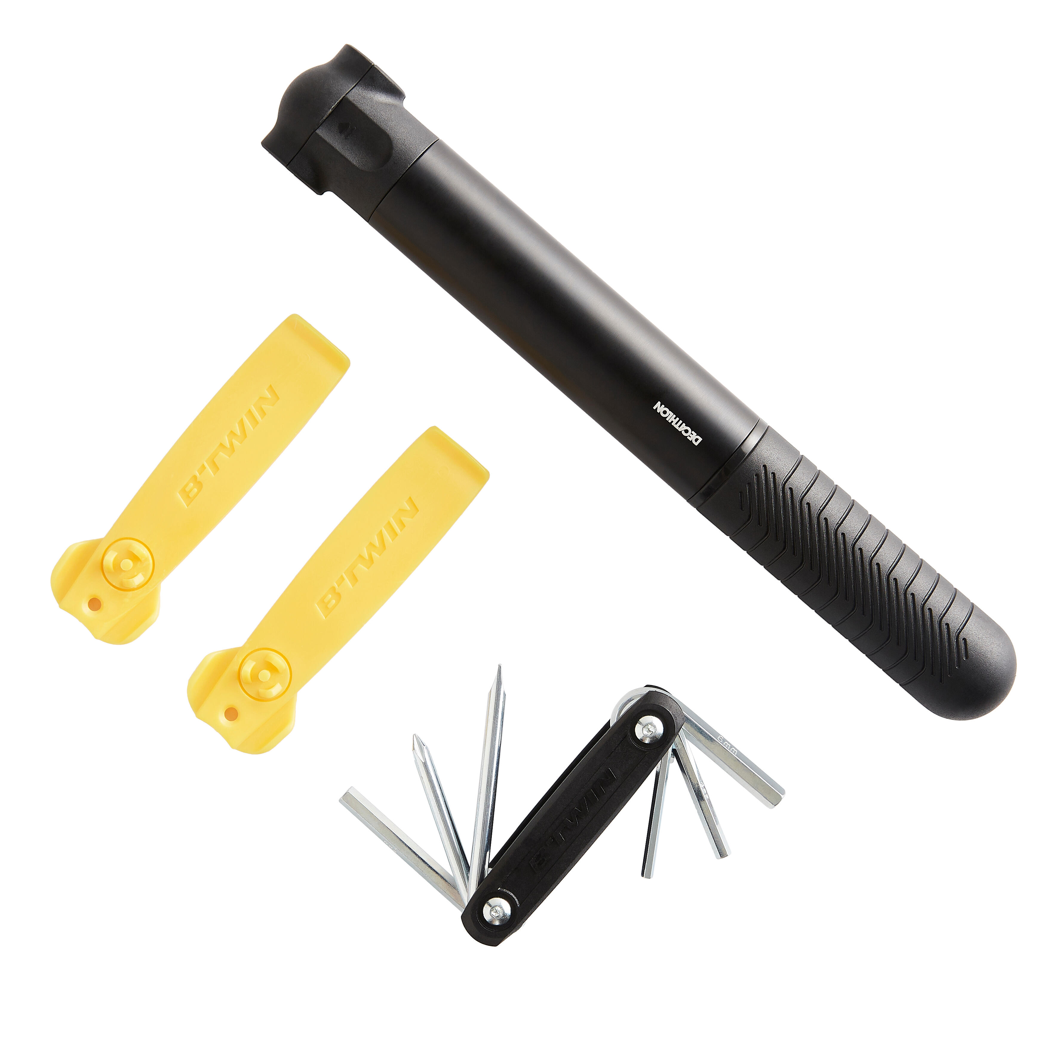 Kit di riparazione bici pompa-smontacopertoni-multitool RIVERSIDE |  DECATHLON
