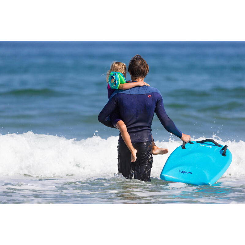 Tandem bodyboard Weezmi kind en volwassene blauw met grepen