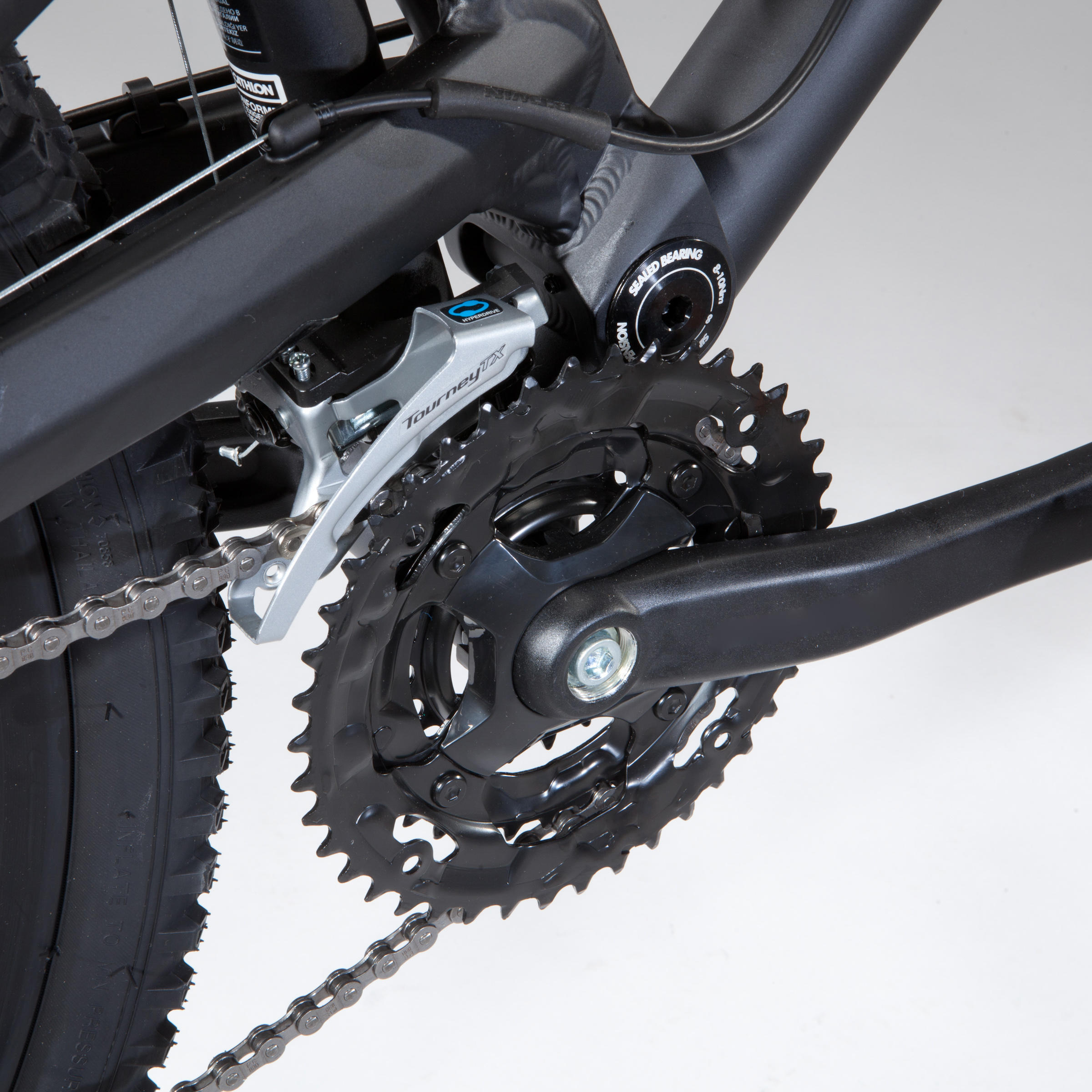 27.5 Inch MOUNTAIN BIKE FULL SUSPENSION ROCKRIDER ST 520 - BLACK/RED 5/13