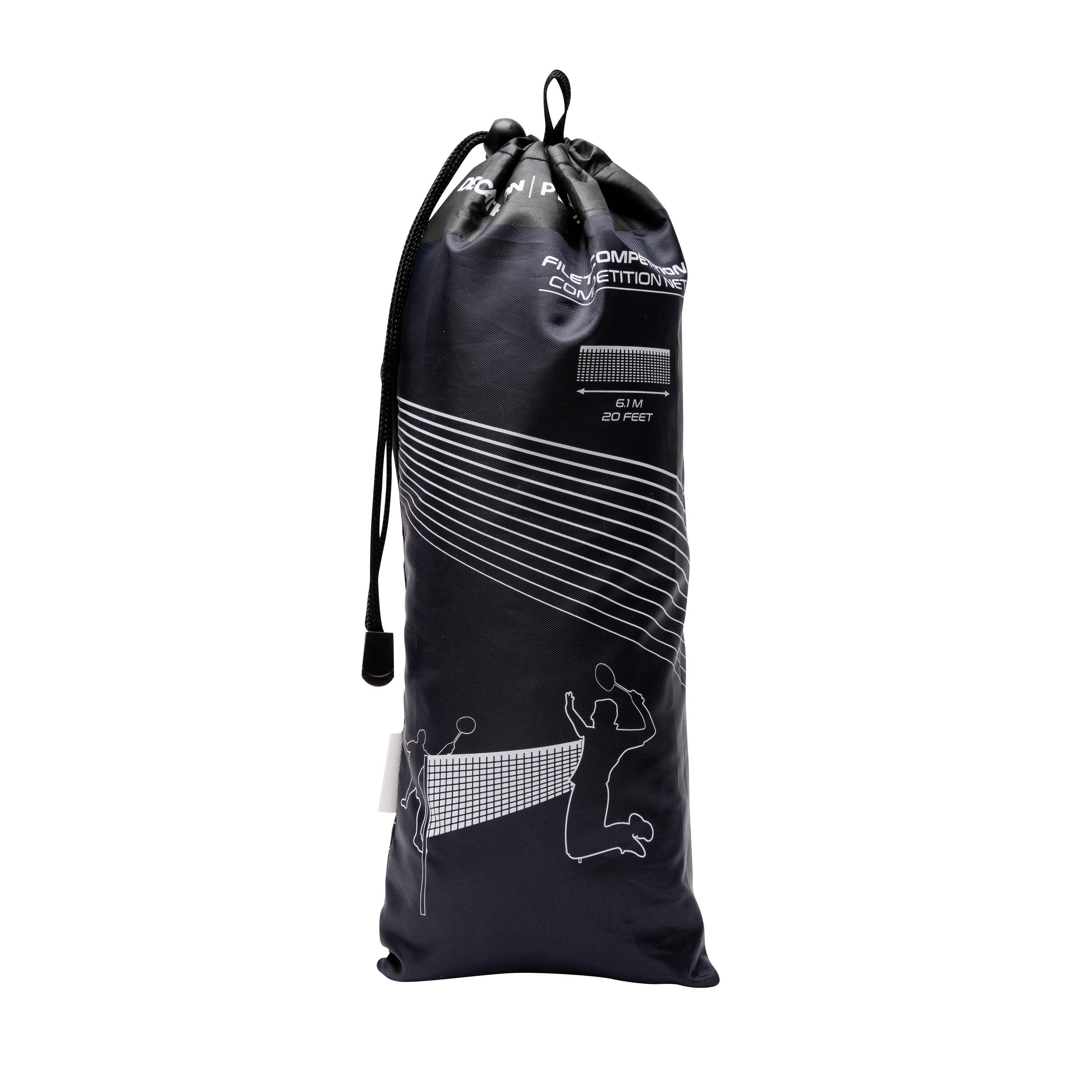 Badminton Indoor Competition Net Black -  2
