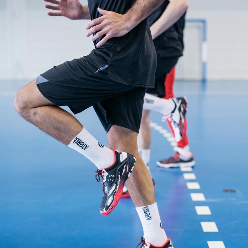 Chaussures de handball H500 noir / rouge / blanc