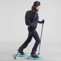 Fleecejacke Hybridjacke Winterwandern SH900 X-Warm Damen blau