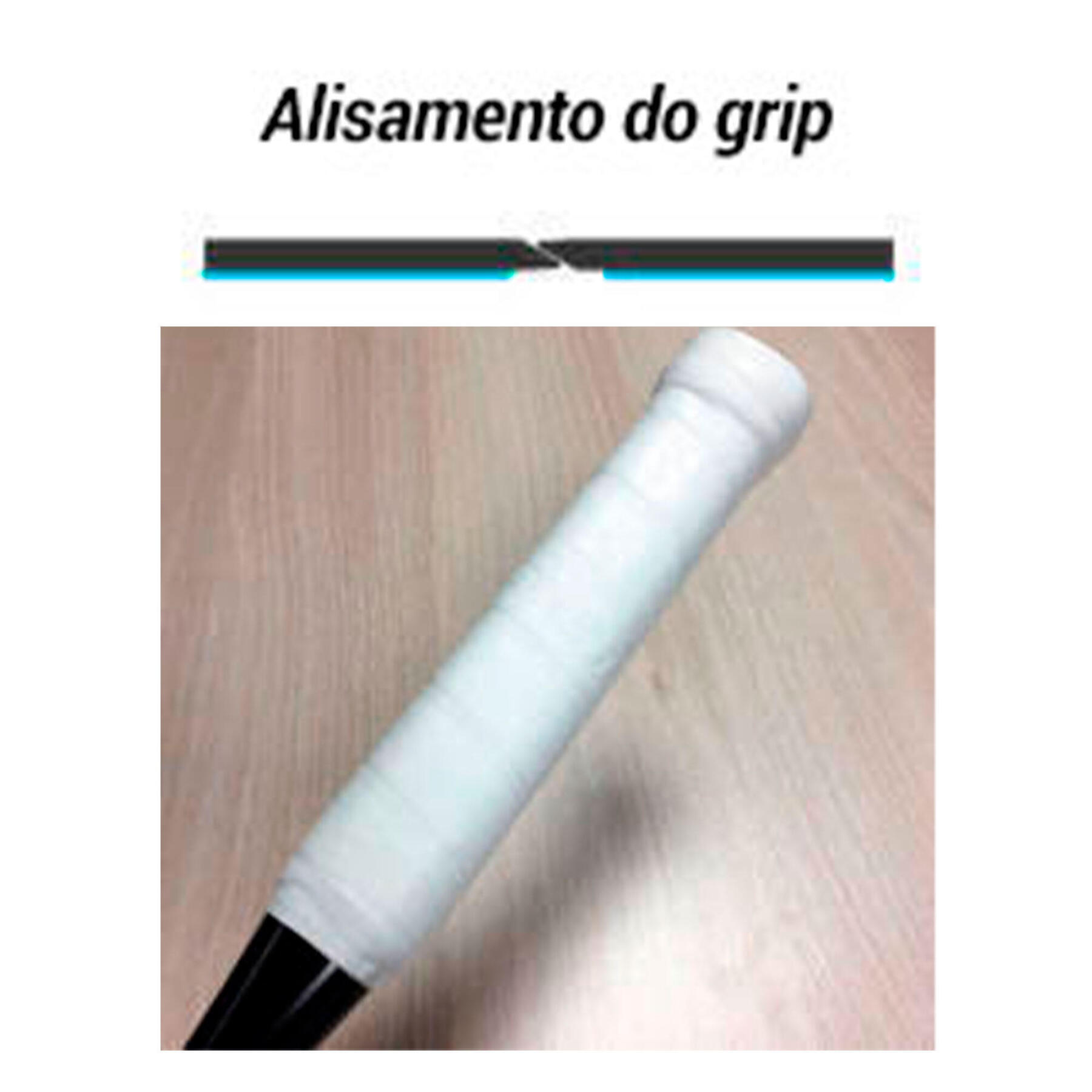 Alisamento de um grip de squash