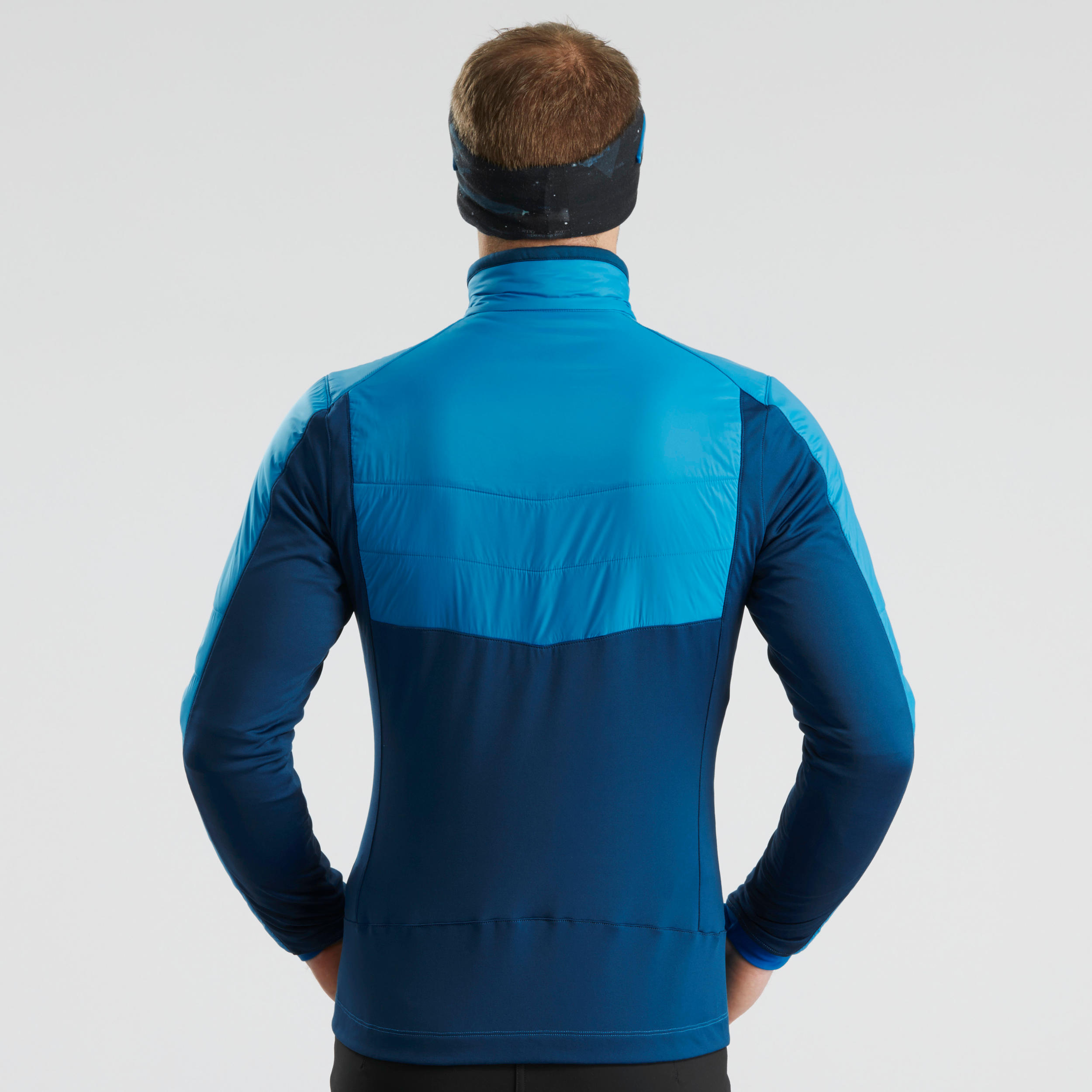 Men's hybrid warm hiking fleece jacket 