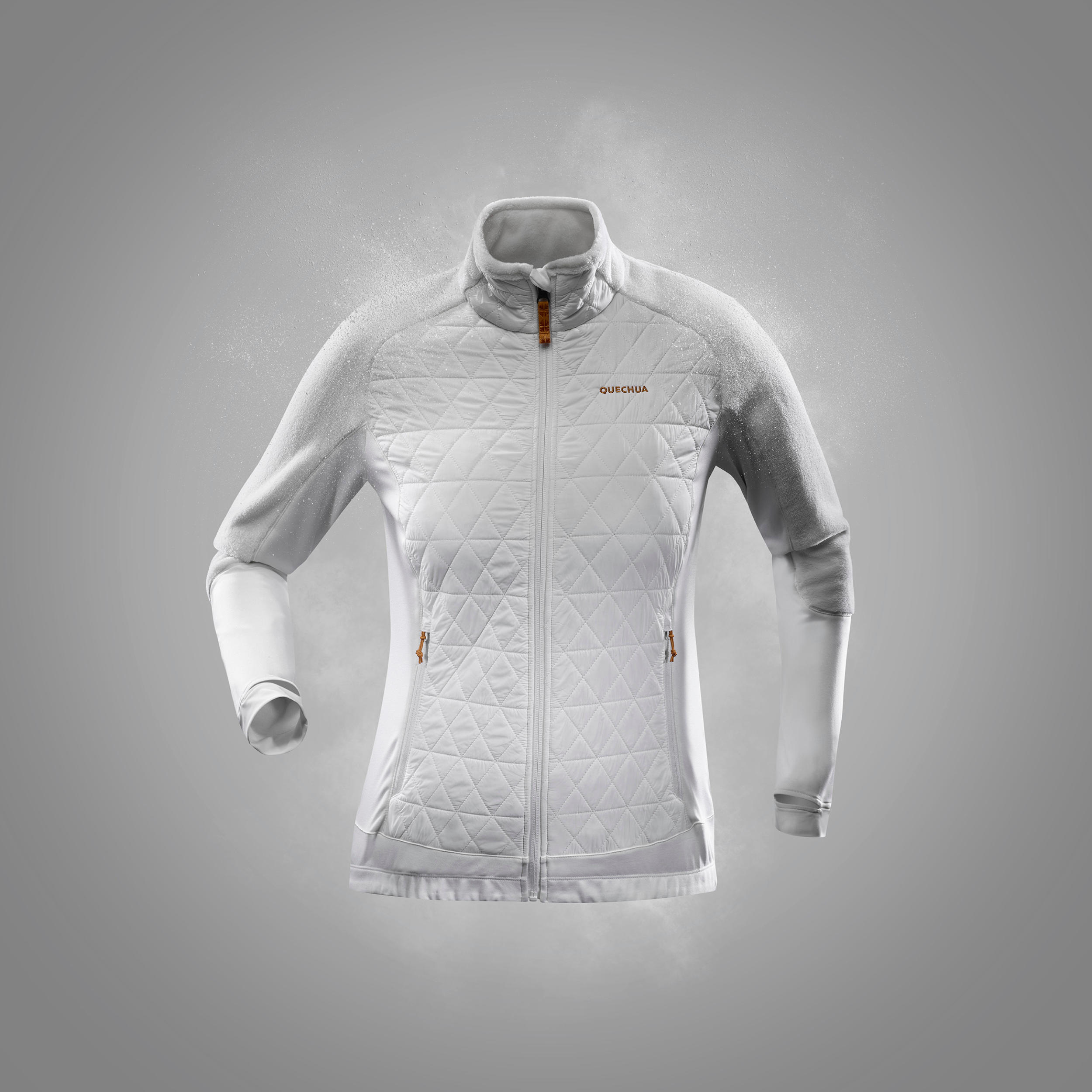 Women's Hybrid Fleece Jacket - White 2/6