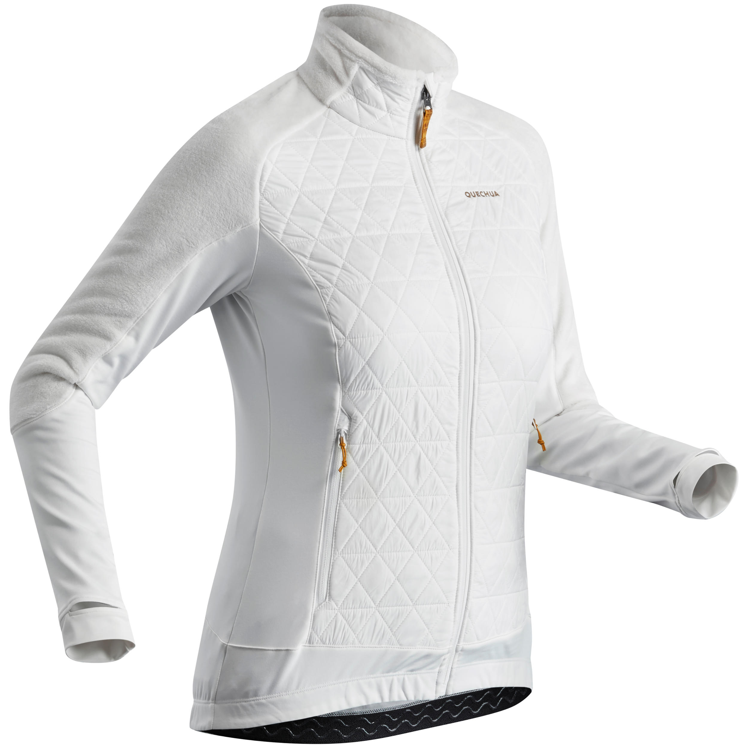 Women's Hybrid Fleece Jacket - White 1/6