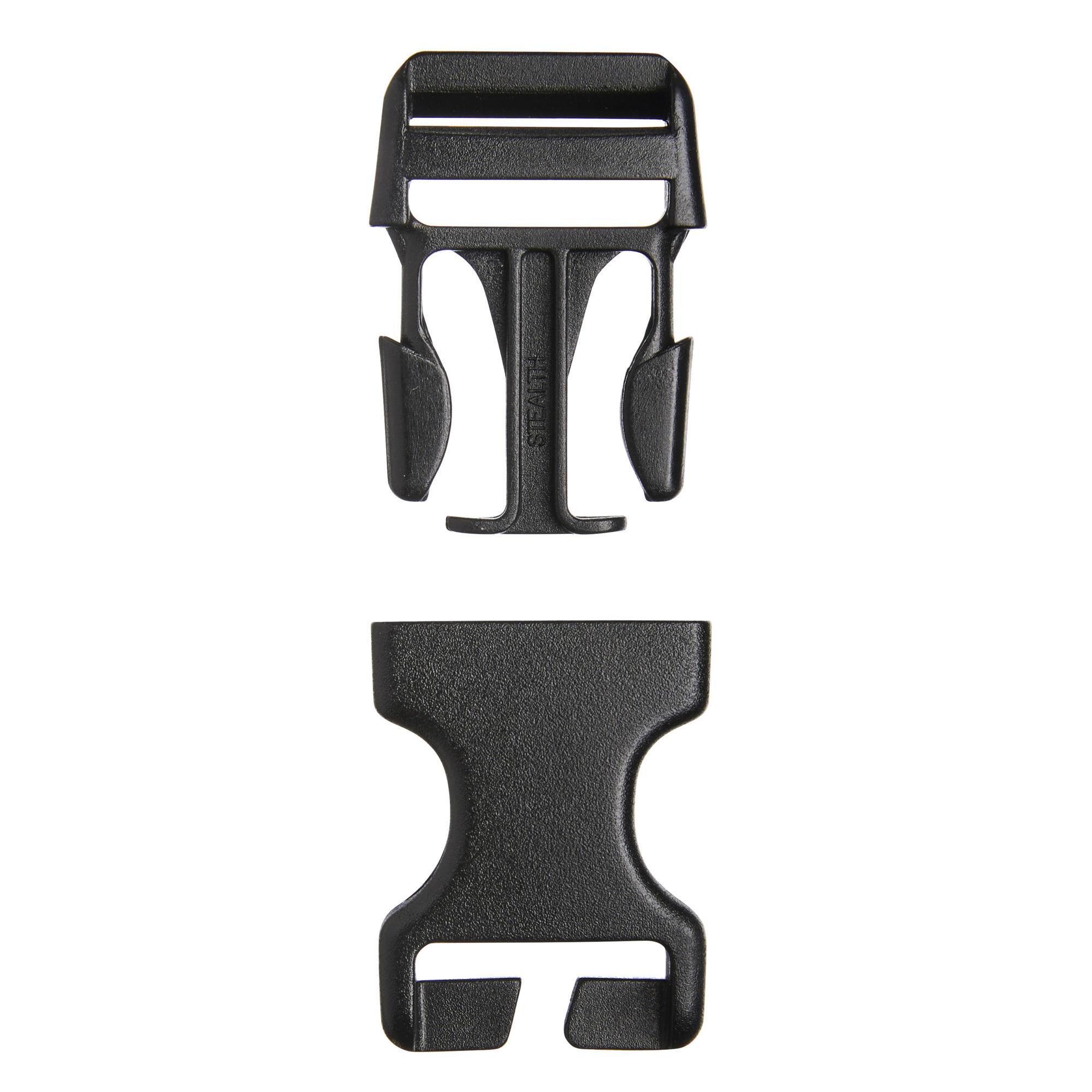 Boucle /à d/éclenchement lat/éral rapide en plastique 25mm Lot de 6 Noir Pour sac /à dos de voyage Noire