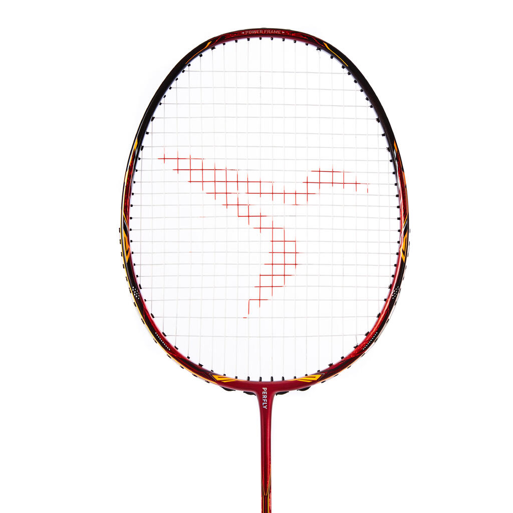 Badmintonschläger BR 990 P Erwachsene rot/orange