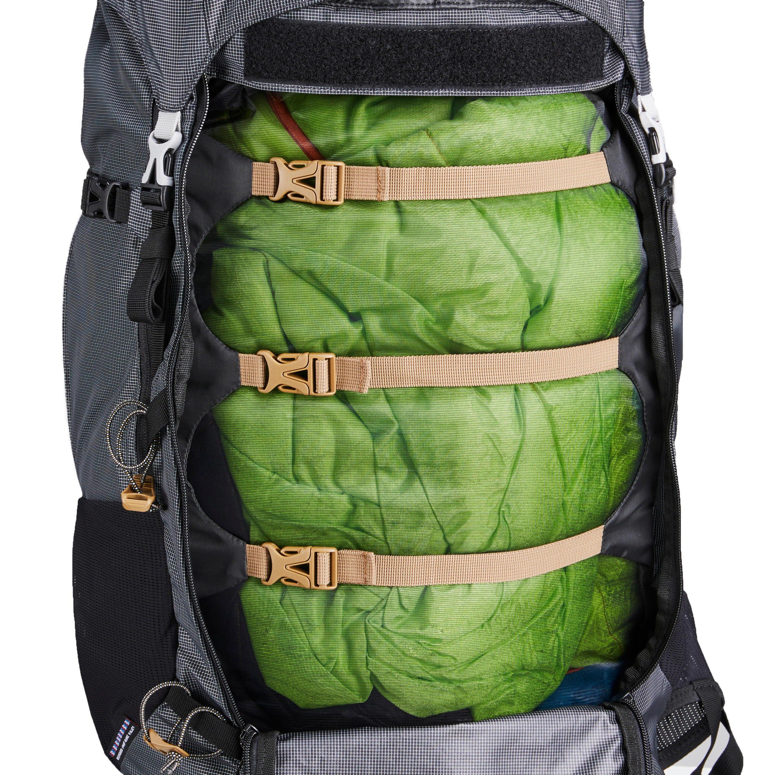 Aufbewahrungsbeutel aus Meshgewebe für den Schlafsack grau 2/3