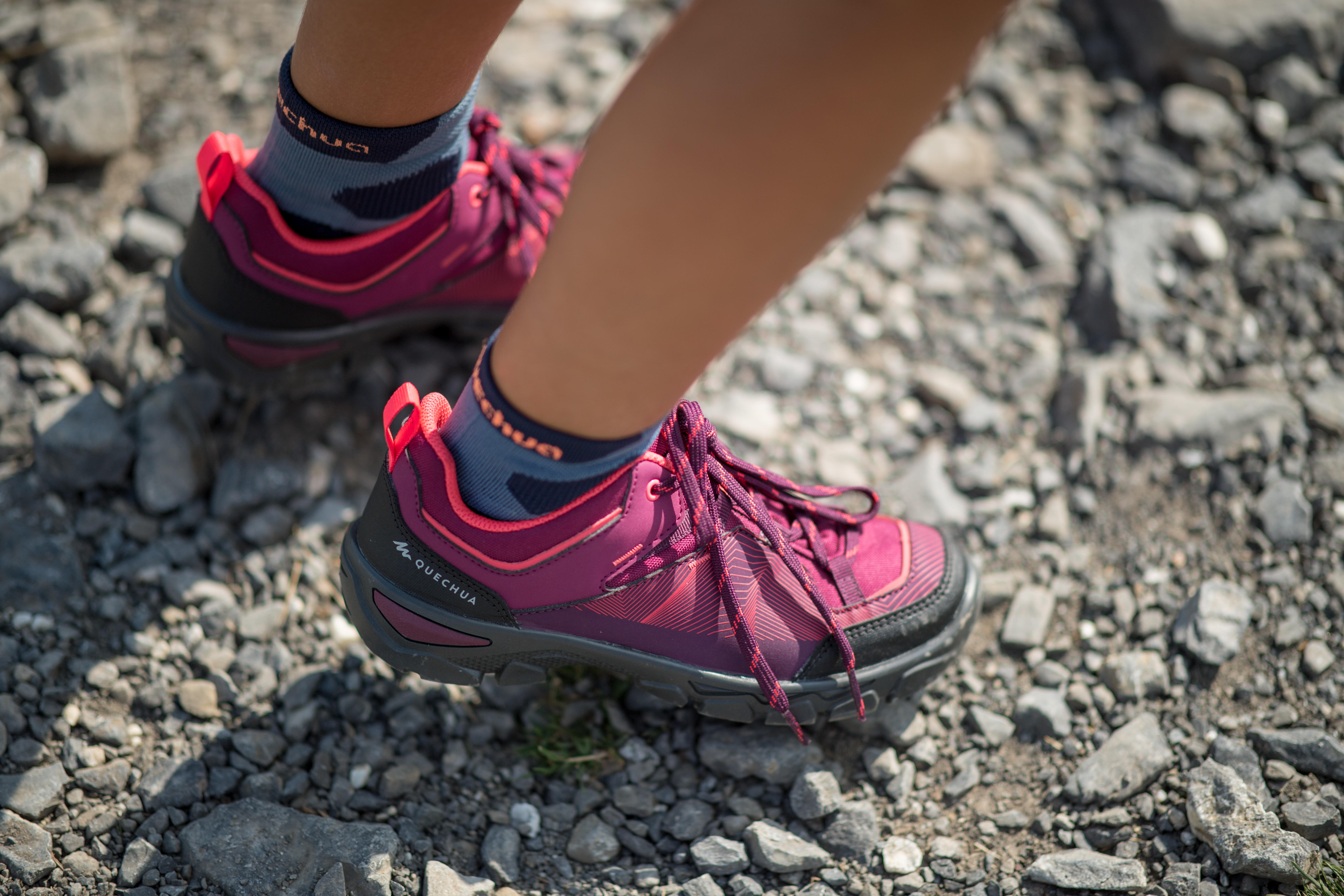 purple hiking shoes