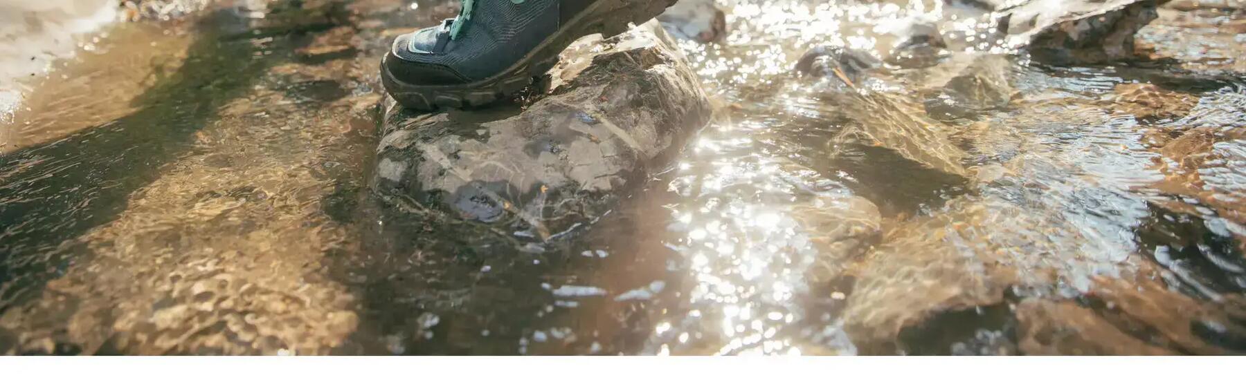 MH120 MID KIDS' HIGH-NECKED WATERPROOF HIKING BOOTS