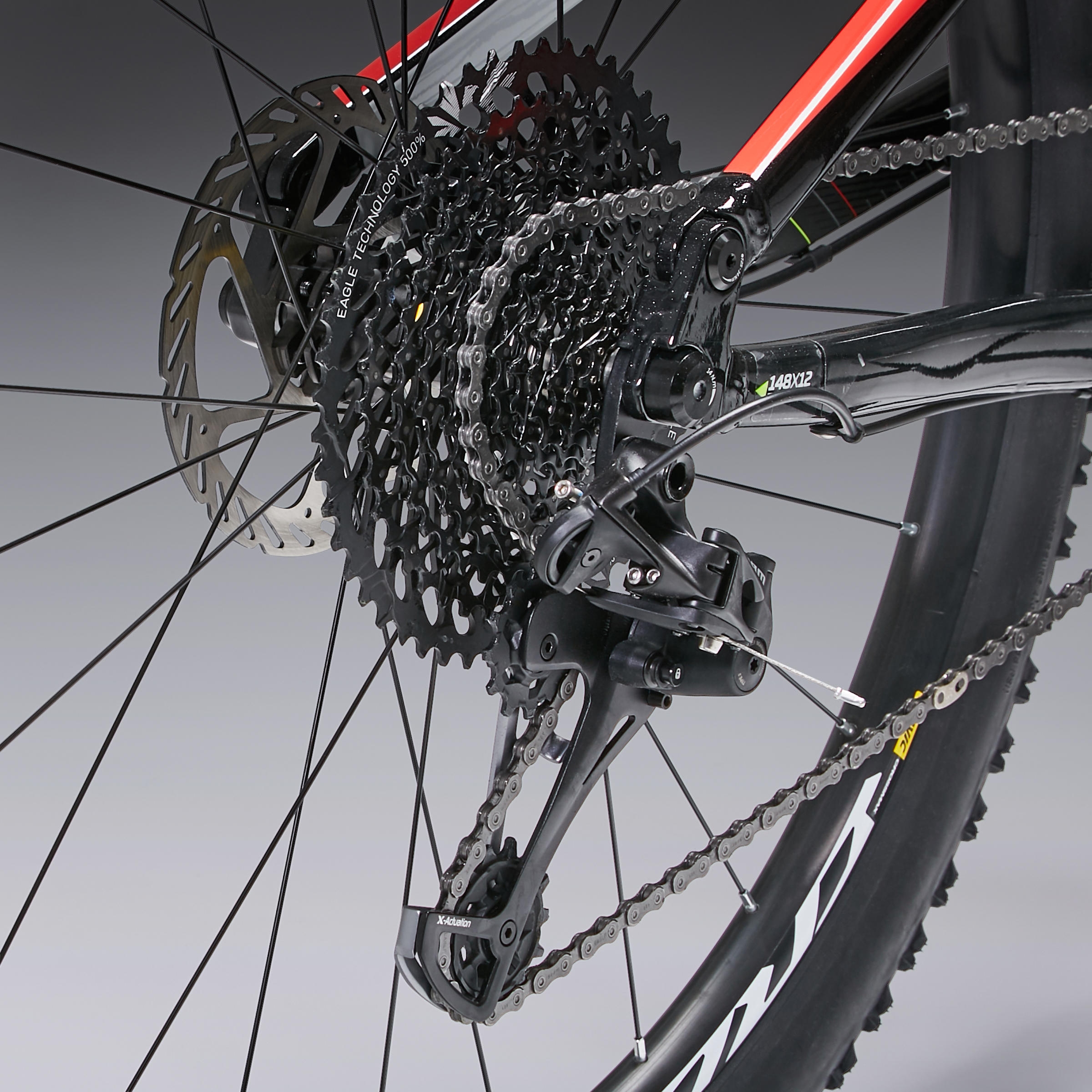 29 inch Full-Suspension Carbon Mountain Bike XC 900 - Red/Black 5/24