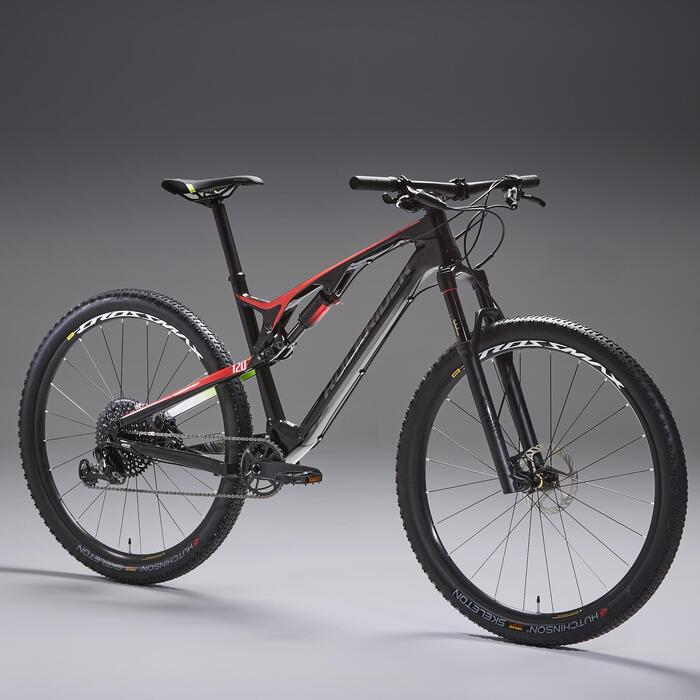 Rockrider Velo Vtt Xc 900 S Tout Suspendu 29 Carbone Rouge Et Noir Decathlon