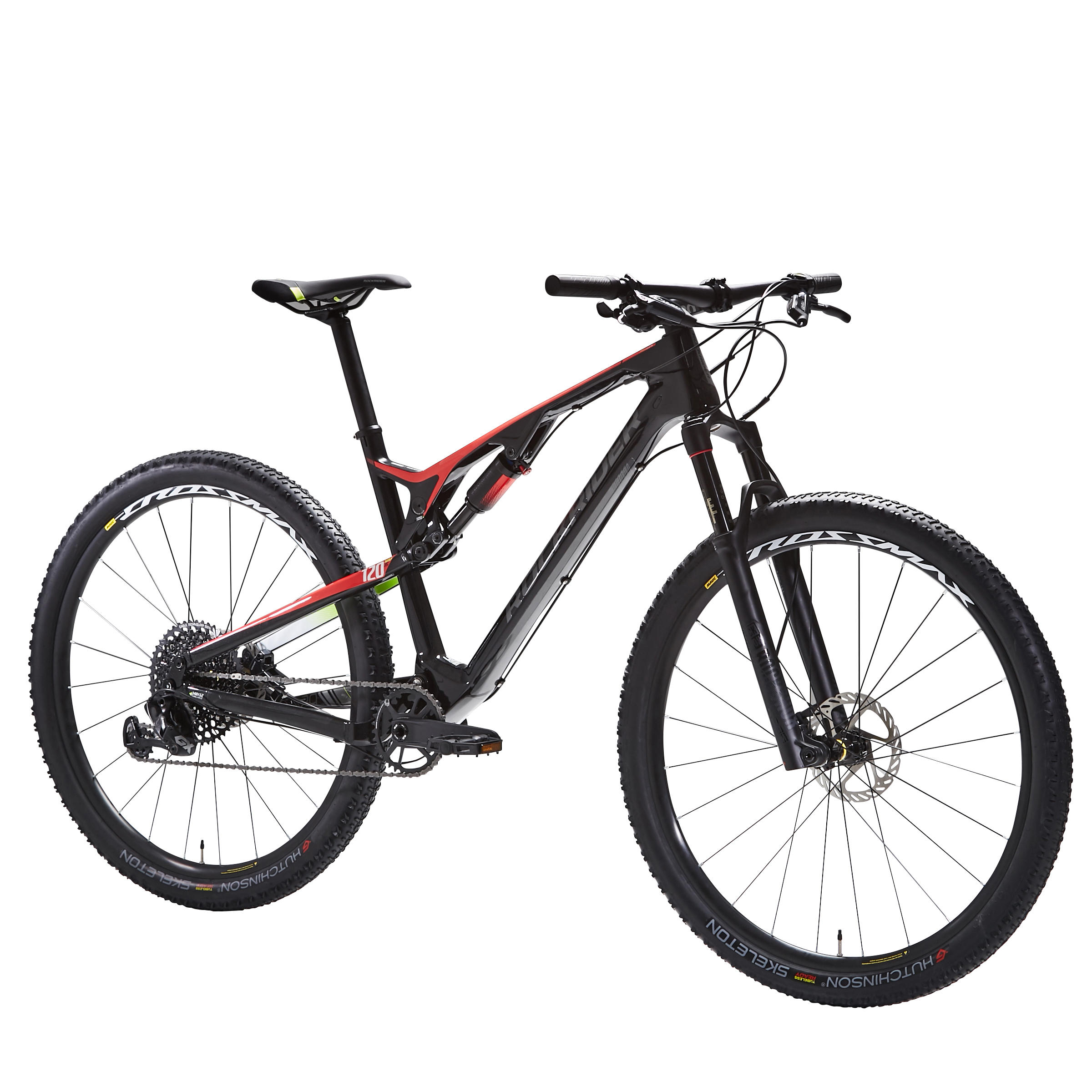 29 inch Full-Suspension Carbon Mountain Bike XC 900 - Red/Black ROCKRIDER -  Decathlon