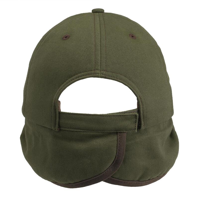 CASQUETTE CHASSE POLAIRE 100 JUNIOR VERTE