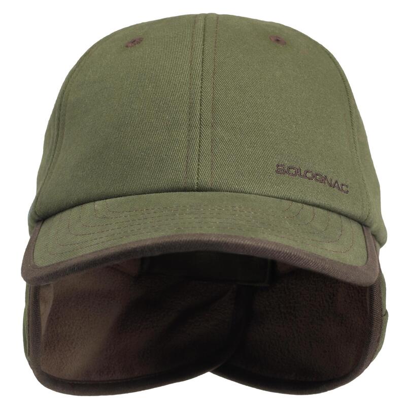 CASQUETTE CHASSE POLAIRE 100 JUNIOR VERTE