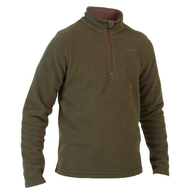 Kids' Half Zip Fleece - Deep Khaki