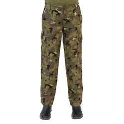 Pantalón Caza Solognac Niños Camuflaje Island SOLOGNAC | Decathlon