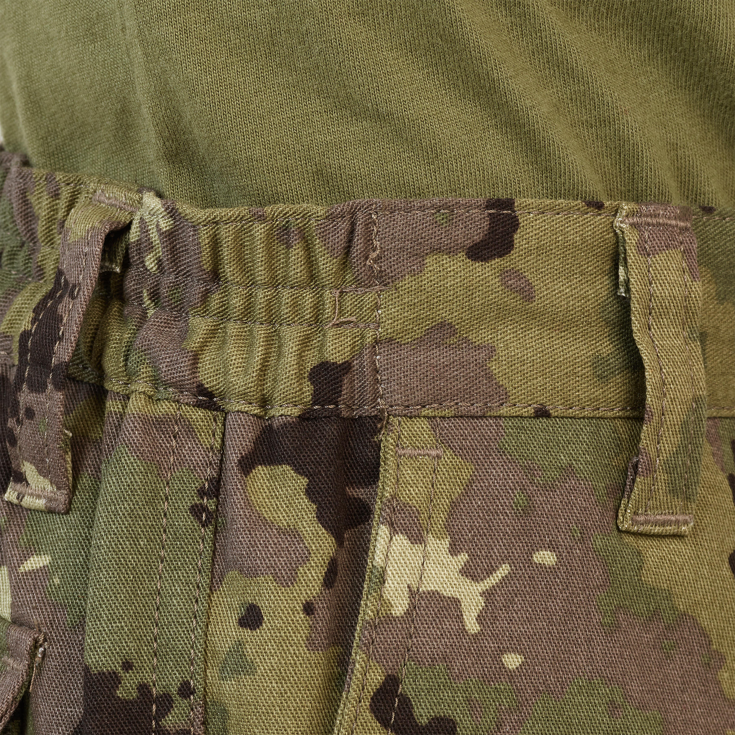Kids' Durable Hunting Pants - 100 Camo Green - SOLOGNAC
