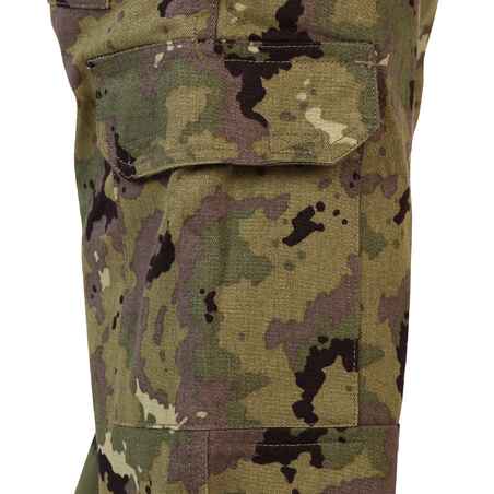 Junior Resistant Trousers - 100 green island camouflage