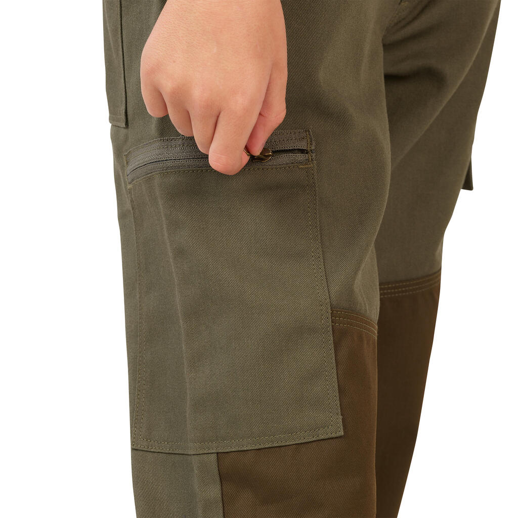 Zeleno-braon dečje pantalone RENFORT 100