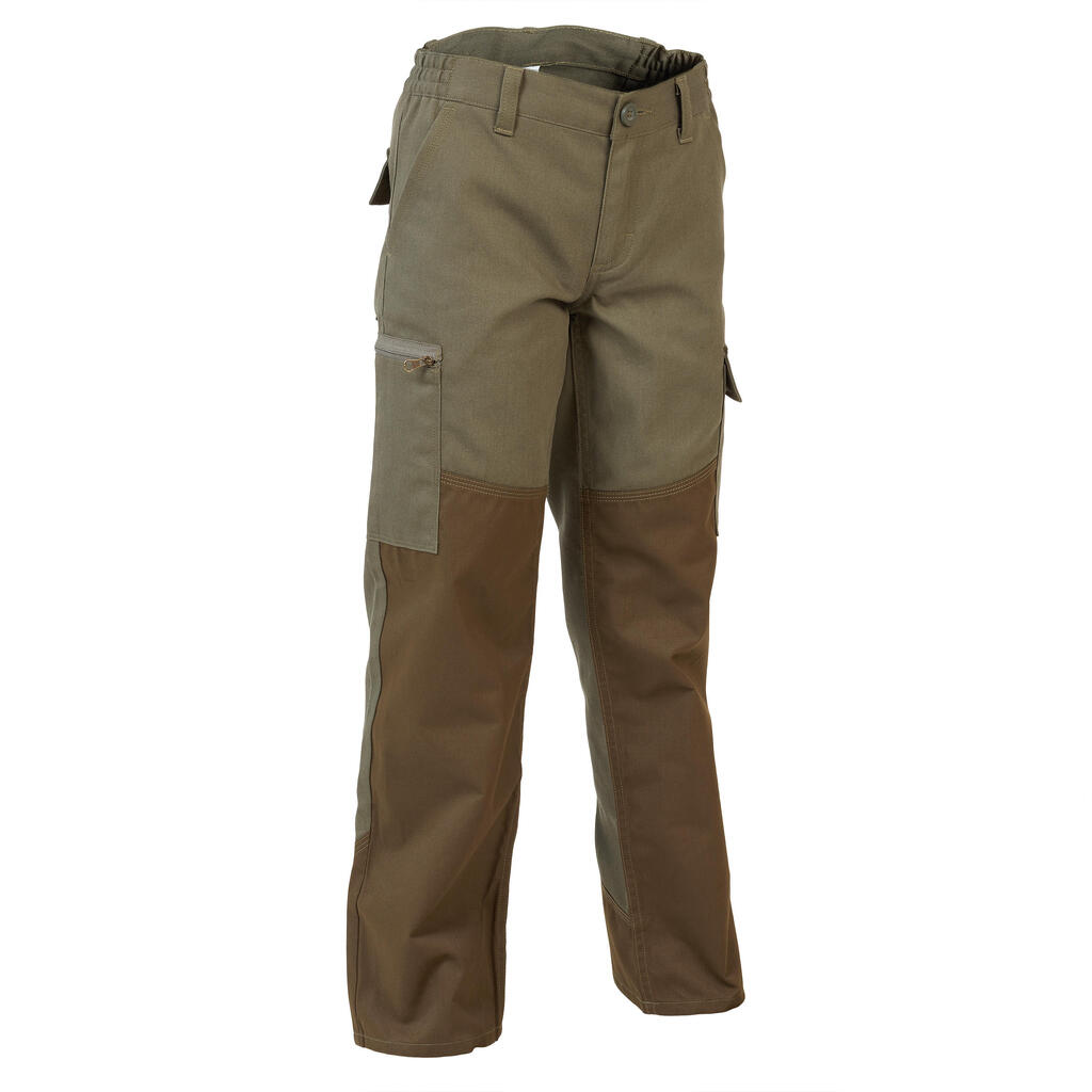 JUNIOR TROUSERS RENFORT - 100 GREEN AND BROWN