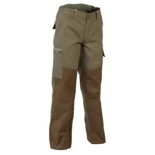 Detské nohavice Renfort - 100 zosilnené zeleno-hnedé