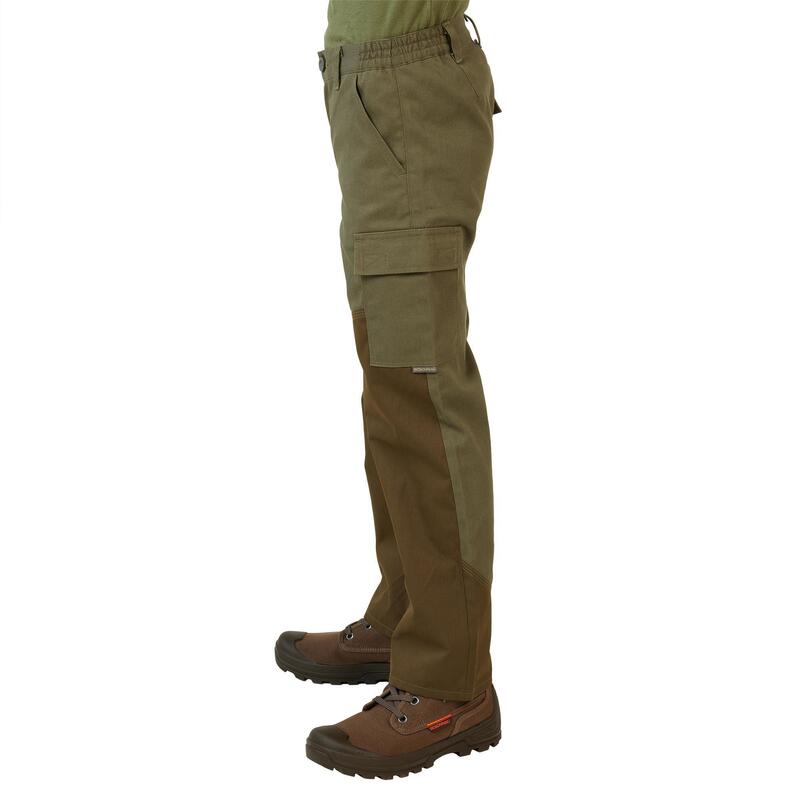 Pantalon 100 cu întărituri verde copii 