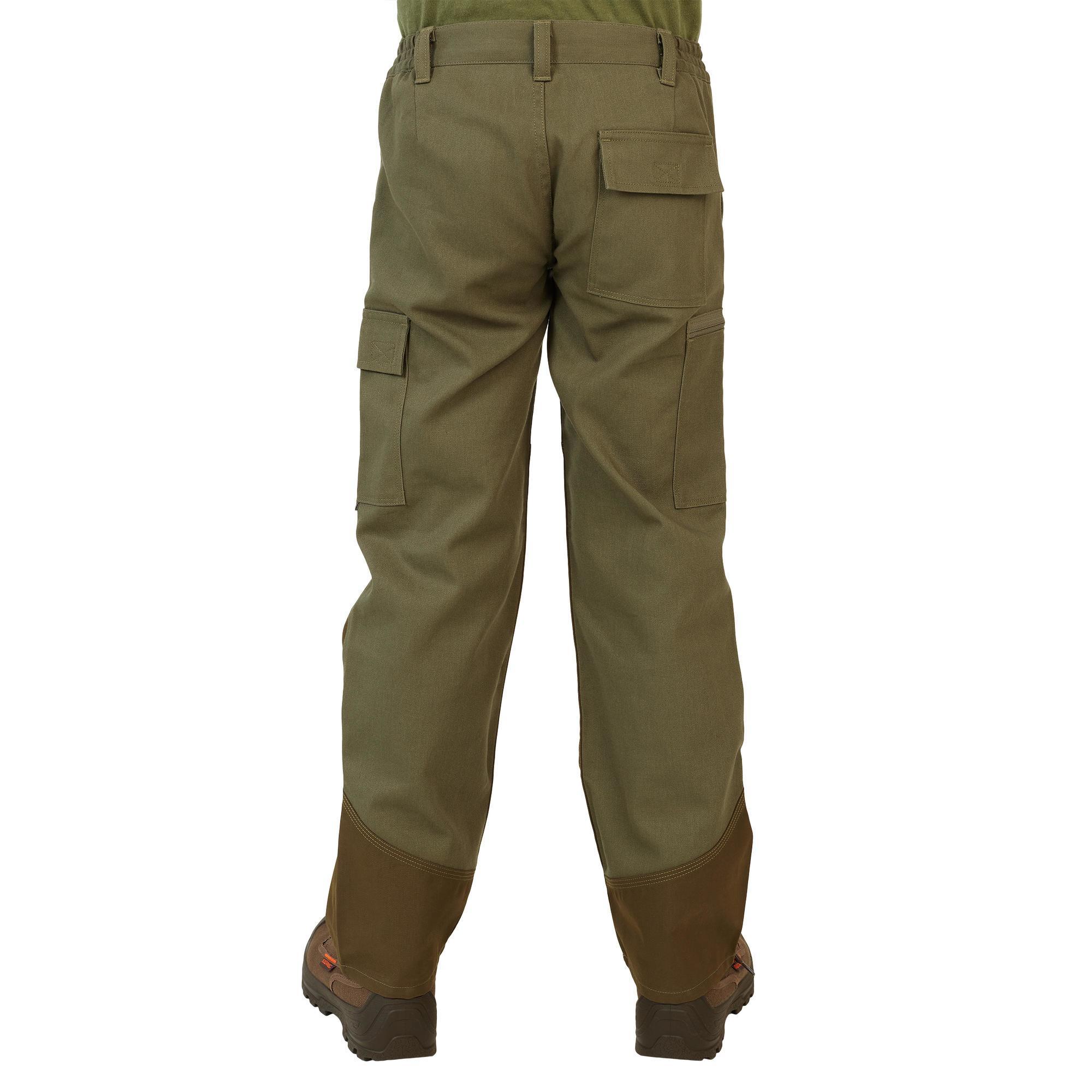 JUNIOR REINFORCEMENT PANTS - 100 GREEN AND BROWN