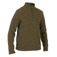 POLAIRE CHASSE DEMI ZIP CHAUDE JUNIOR - 100 MARRON