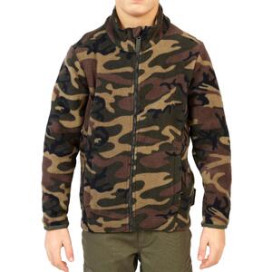 Forro Polar Niños Solognac 100 Cálida Camuflaje Verde Militar