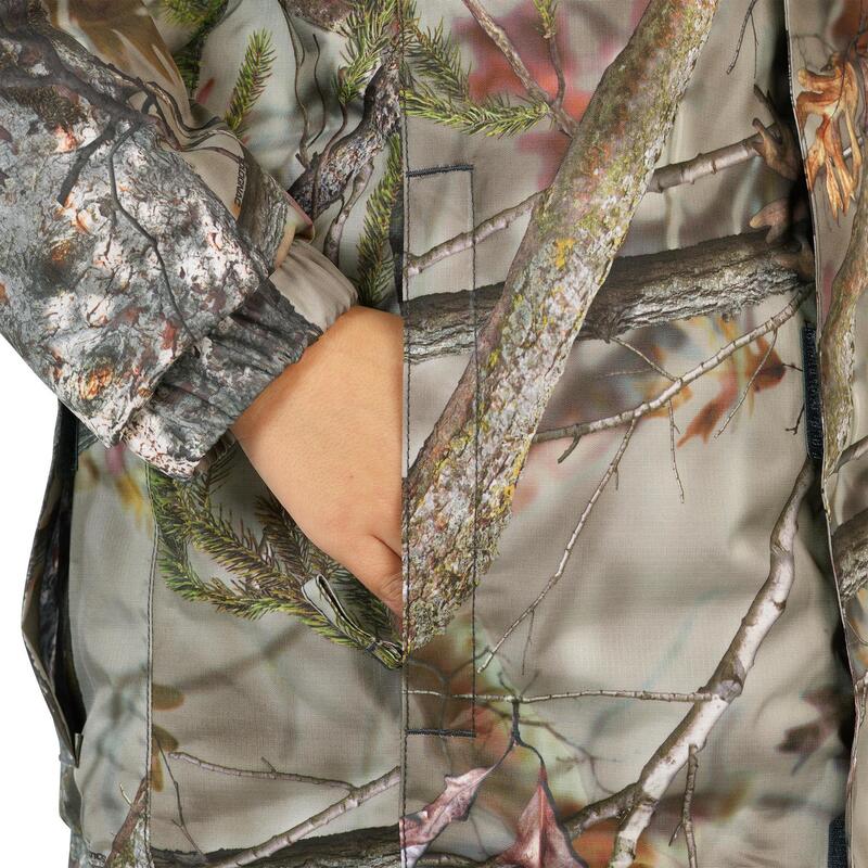 Jagdjacke / Regenjacke Kinder warm SIBIR 300 camouflage