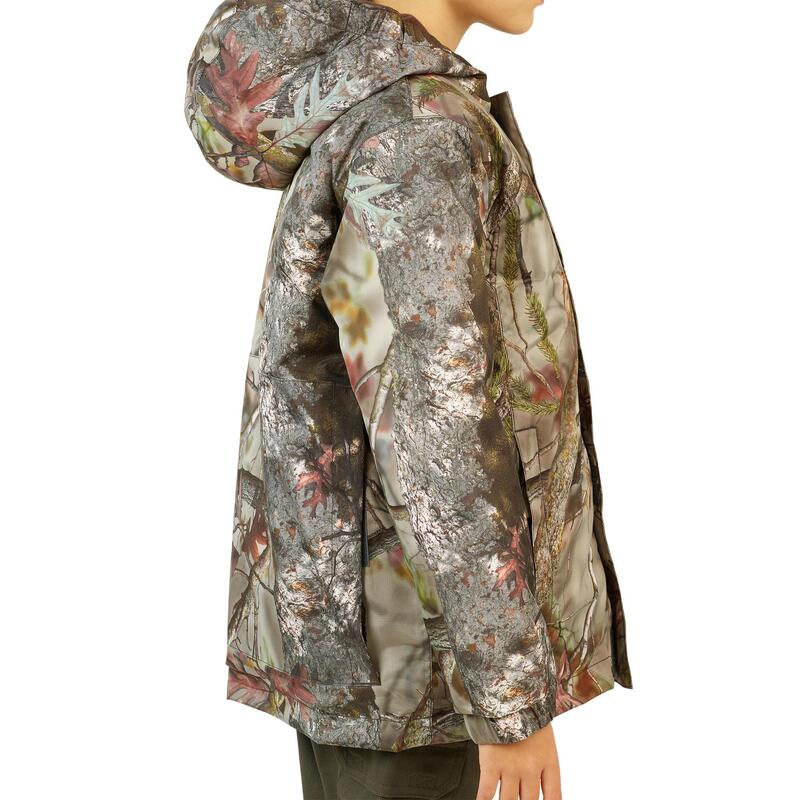 Chaqueta Caza Solognac Sibir 300 Niños Camuflaje Kamo-Br Cálida Impermeable