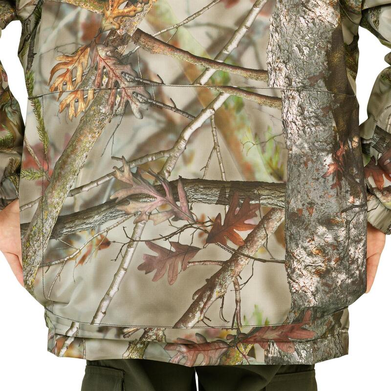 Chaqueta Caza Solognac Sibir 300 Niños Camuflaje Kamo-Br Cálida Impermeable