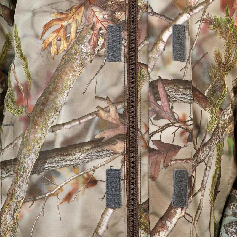 VESTE CHASSE CHAUDE ET IMPERMÉABLE SIBIR 300 JUNIOR CAMOUFLAGE KAMO-BR