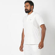 MEN'S MESHED QUICK DRY CRICKET T-SHIRT, WHITE 500, PURE WHITE