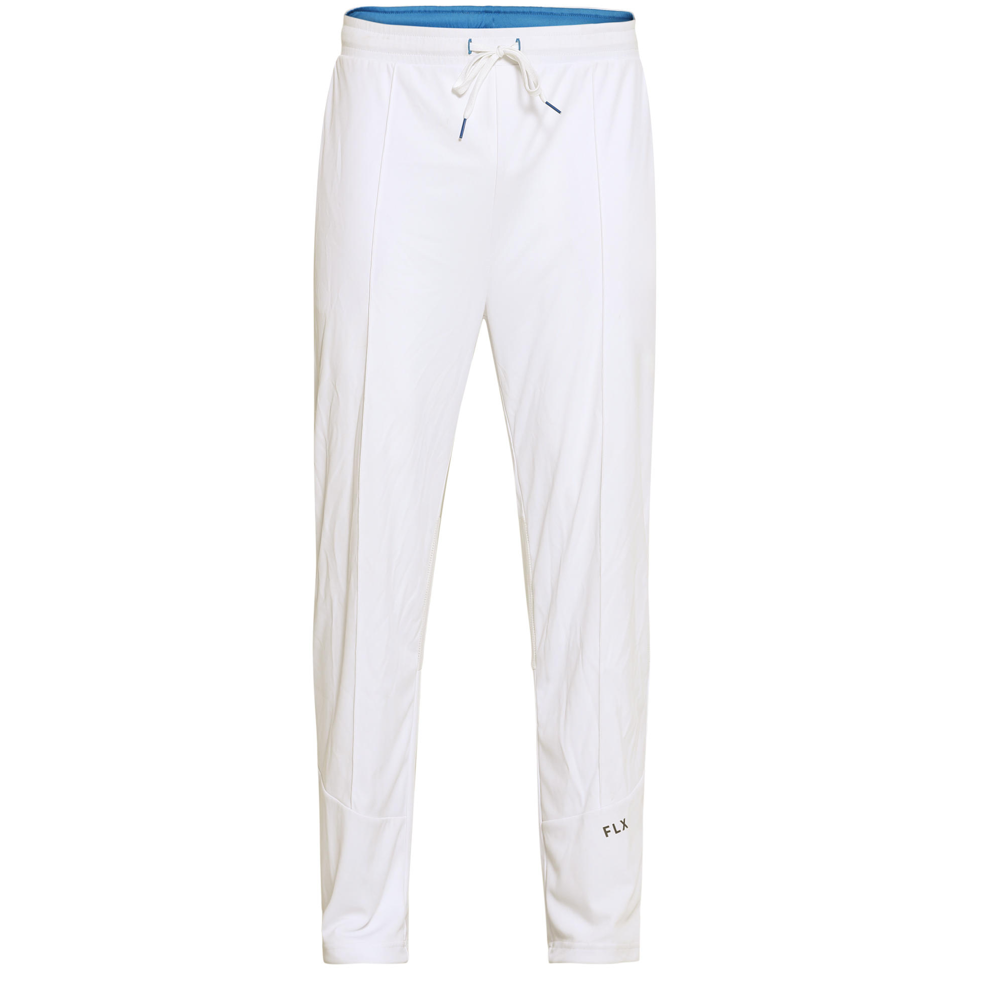 MEN'S MESHED STRAIGHT FIT CRICKET TRACKPANTS, WHITE 500, PURE WHITE