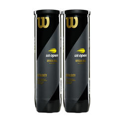 BALLES DE TENNIS BIPACK US OPEN 2 LOTS DE 4 JAUNE