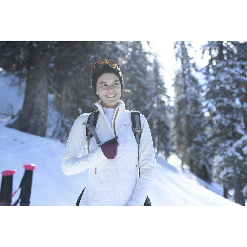 Women's Snow Hiking Hybrid Warm Fleece Jacket SH900 X-Warm