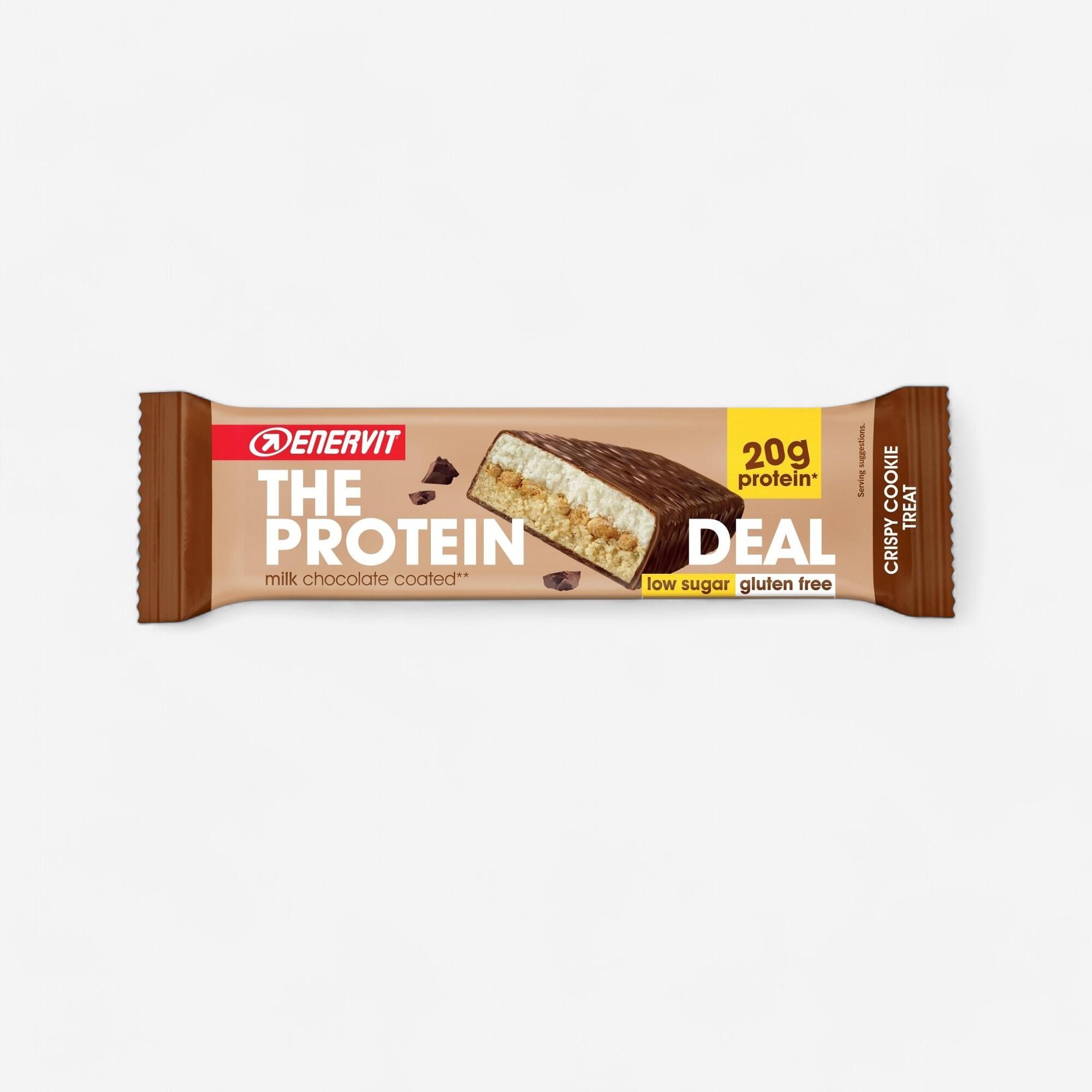 Decathlon | Barretta proteica THE PROTEIN DEAL ENERVIT CRISPY COOKIE TREAT Gluten free 55 g |  Enervit