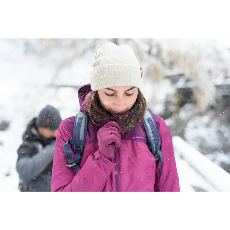 Geacă Călduroasă impermeabilă Iarnă/ Drumeție pe Zăpadă SH100 X-WARM Mov Damă 