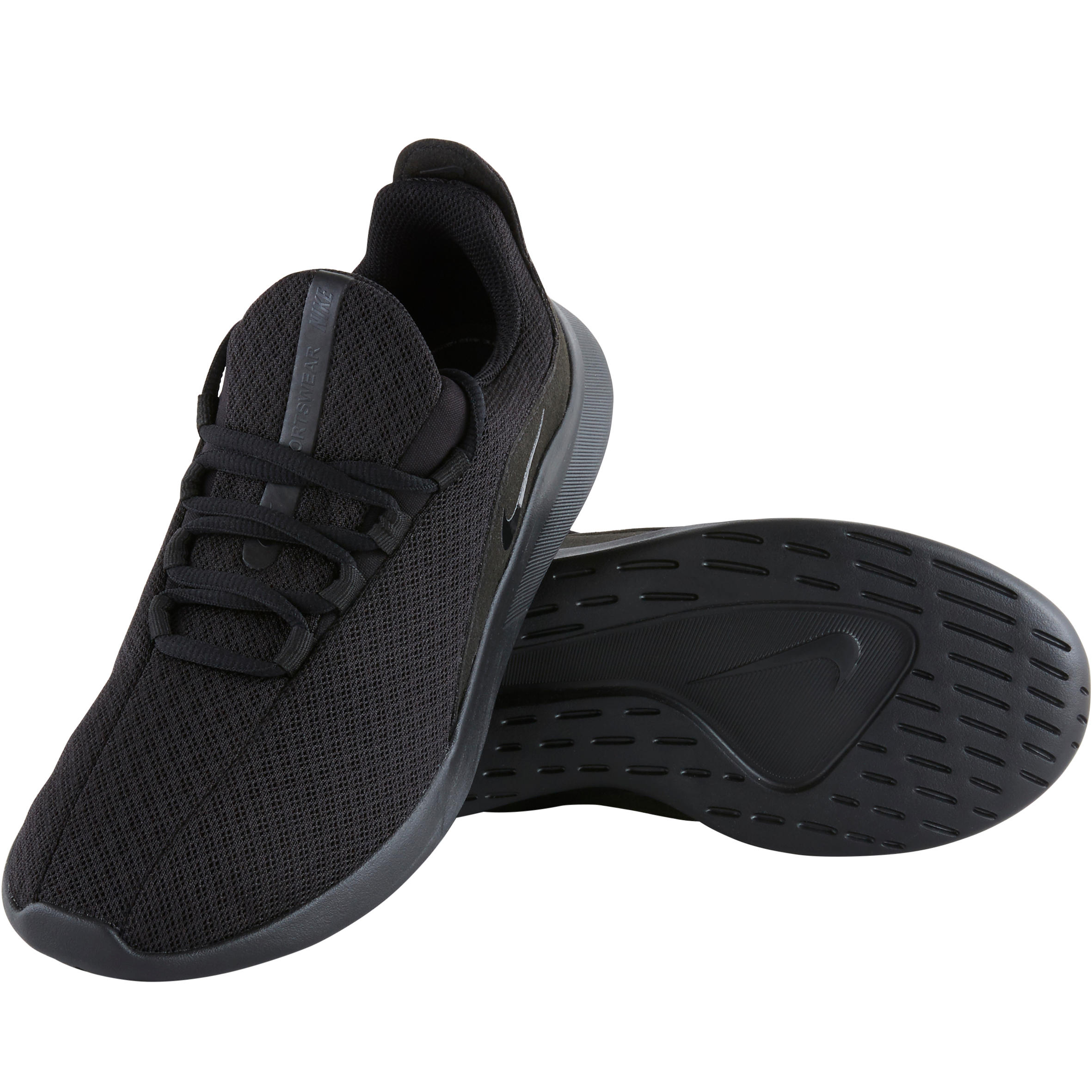 black and white nike walking shoes