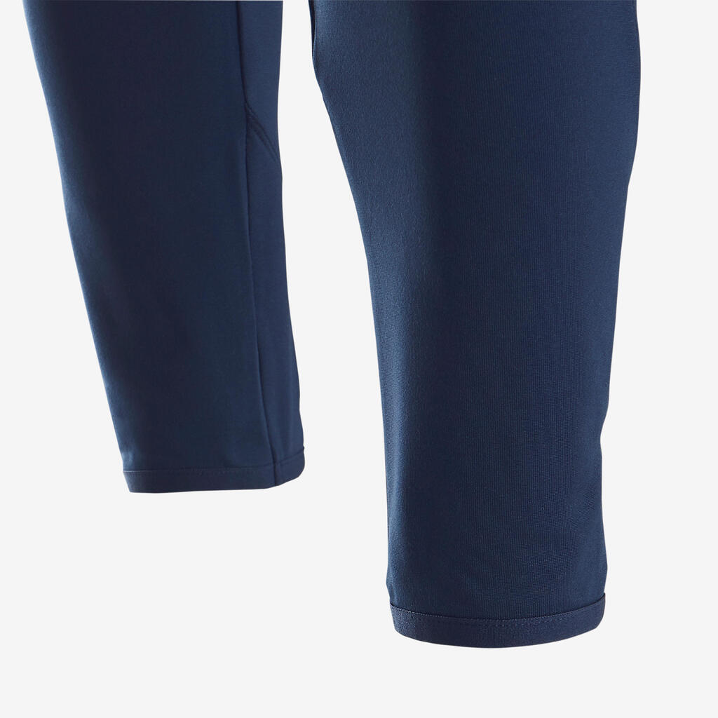 Dievčenské hrejivé nohavice S500 na cvičenie námornícke modré 