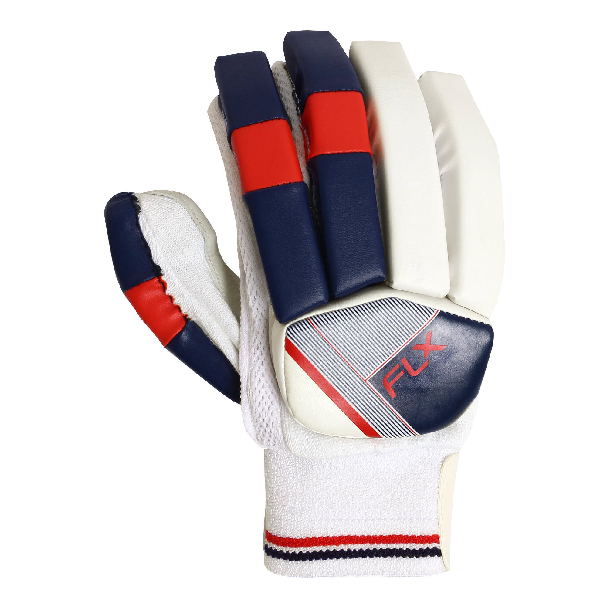 MEN'S SAFETY TESTED IMPACT PROTECTION CRICKET BATTING GLOVES GL100, RH RED -  3